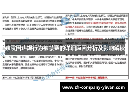 魏震因违规行为被禁赛的详细原因分析及影响解读